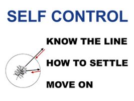 Squiggle image of self control to know the line settle & moveon